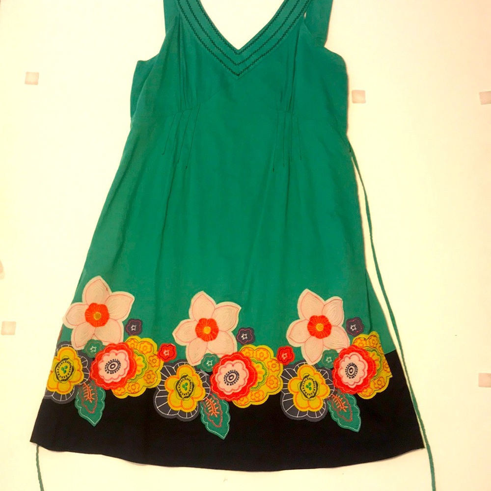 COPY - Lulumari dress green with flower size medium